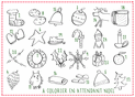 Carte de Noël à colorier pour enfants